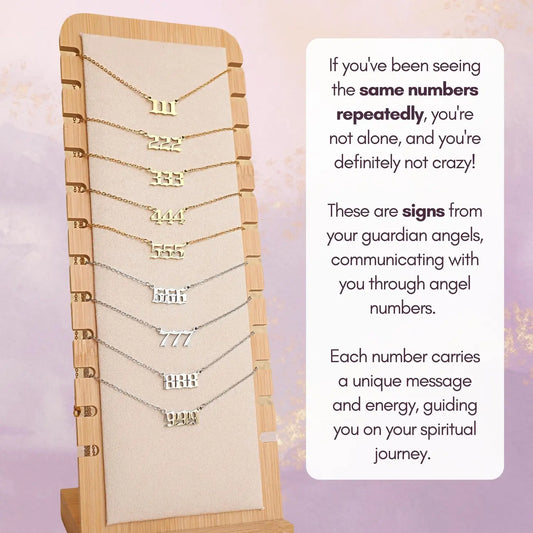 Angel Number Necklace in Gold