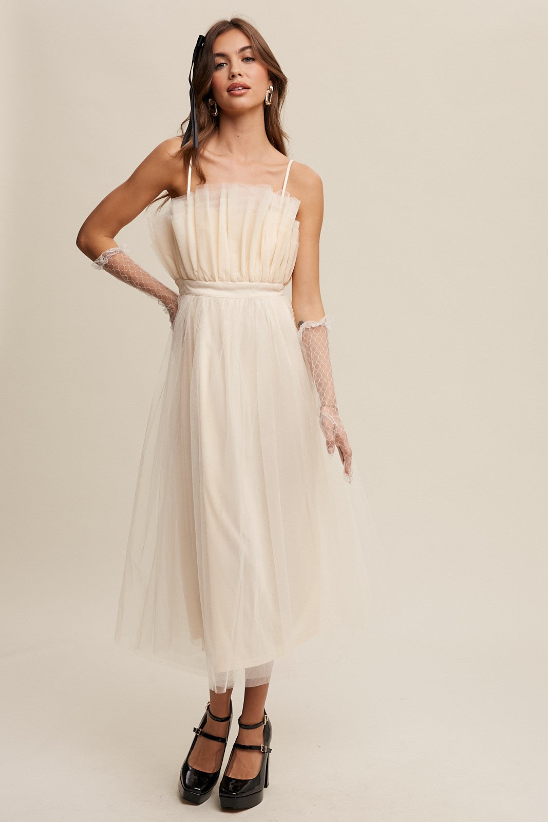 Tulle Maxi Dress Rooted and Sewn Tulle Maxi Dress Rooted and Sewn