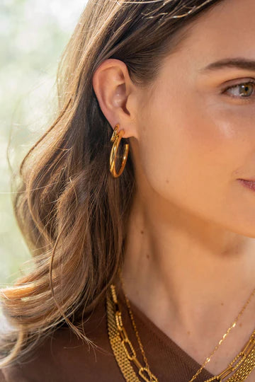 Chunky Tube Hoops Medium