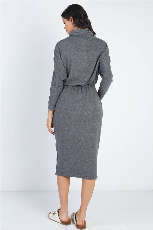 Turtle neck midi dress