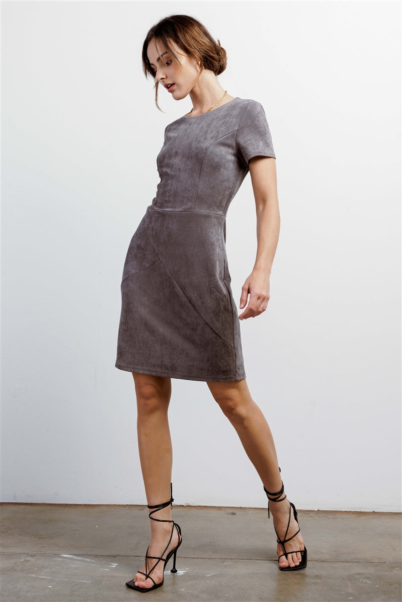 fitted suede dress Litzy Suede Dress