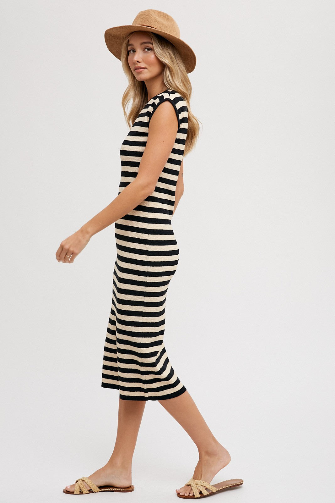 Striped Midi Dress