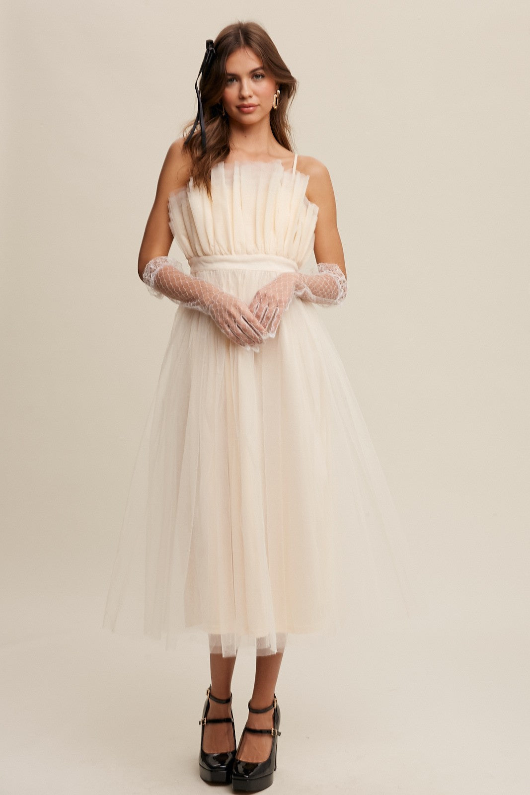 Tulle Maxi Dress Rooted and Sewn Tulle Maxi Dress Rooted and Sewn