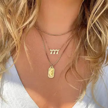 Angel Number Necklace in Gold