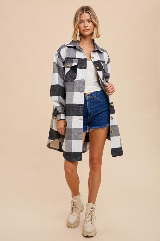 Plaid Duster Coat