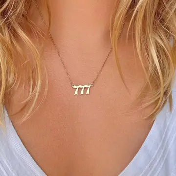 Angel Number Necklace in Gold