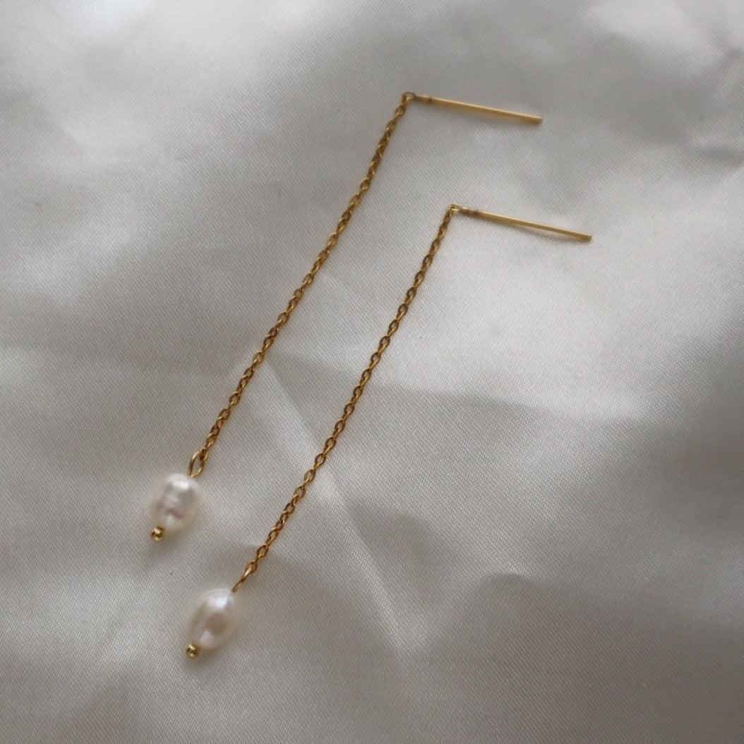 Pearl Drop Threaders | Drop Earring