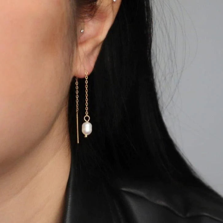 Pearl Drop Threaders | Drop Earring