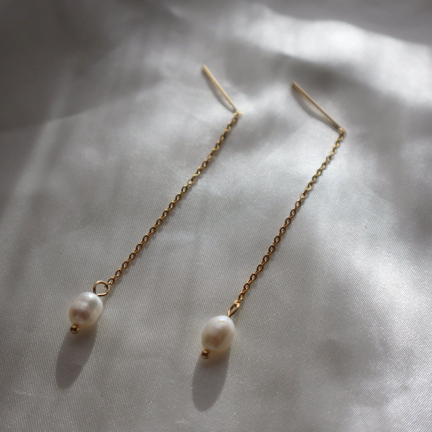 Pearl Drop Threaders | Drop Earring