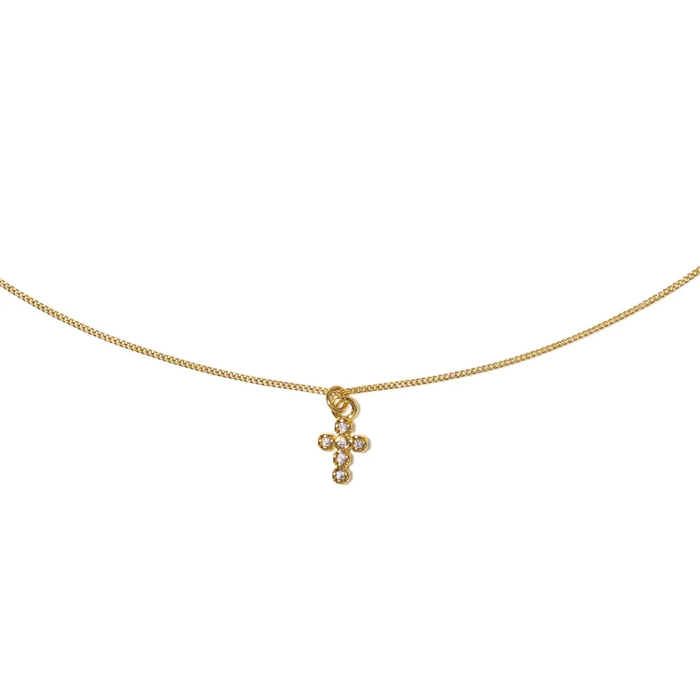18K Gold Filled Cross Necklace