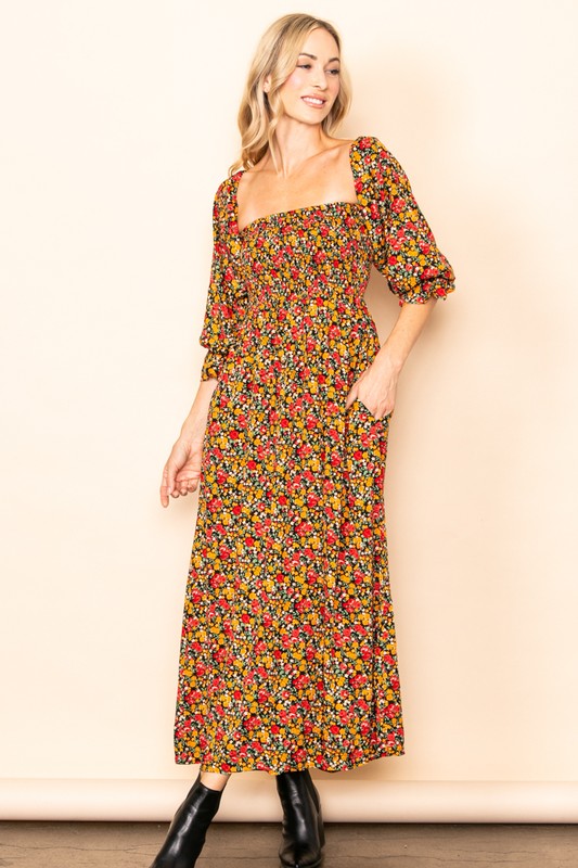 Floral Maxi Dress- Small