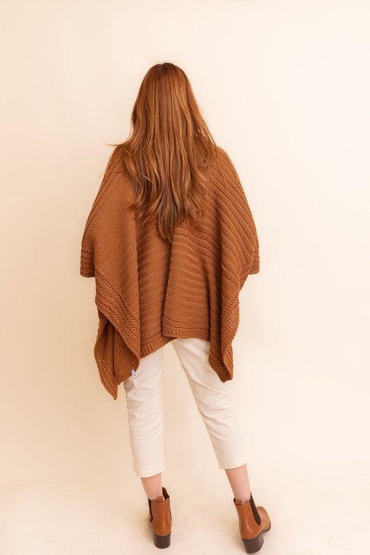 Rib Knit Shawl- One Size